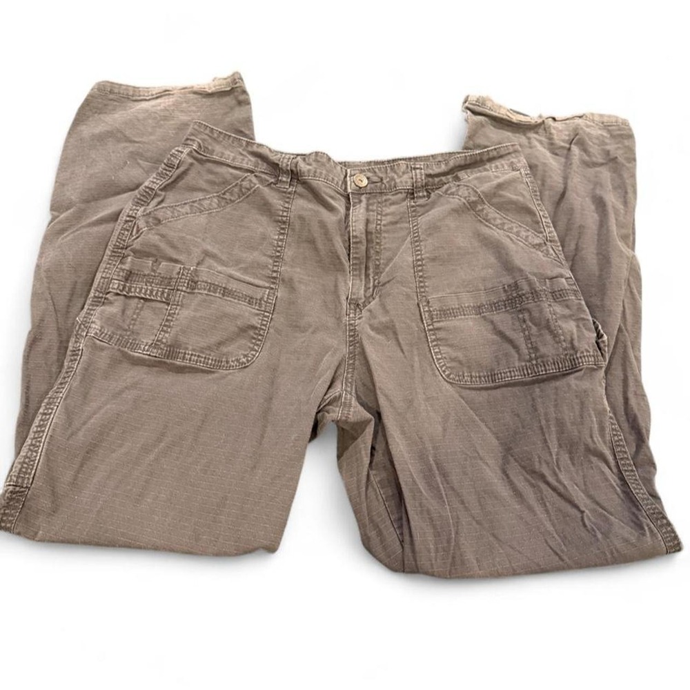 Unionbay Womens Cargo Pants Brown Ripstop Utility Workwear Y2K Size 13 31W